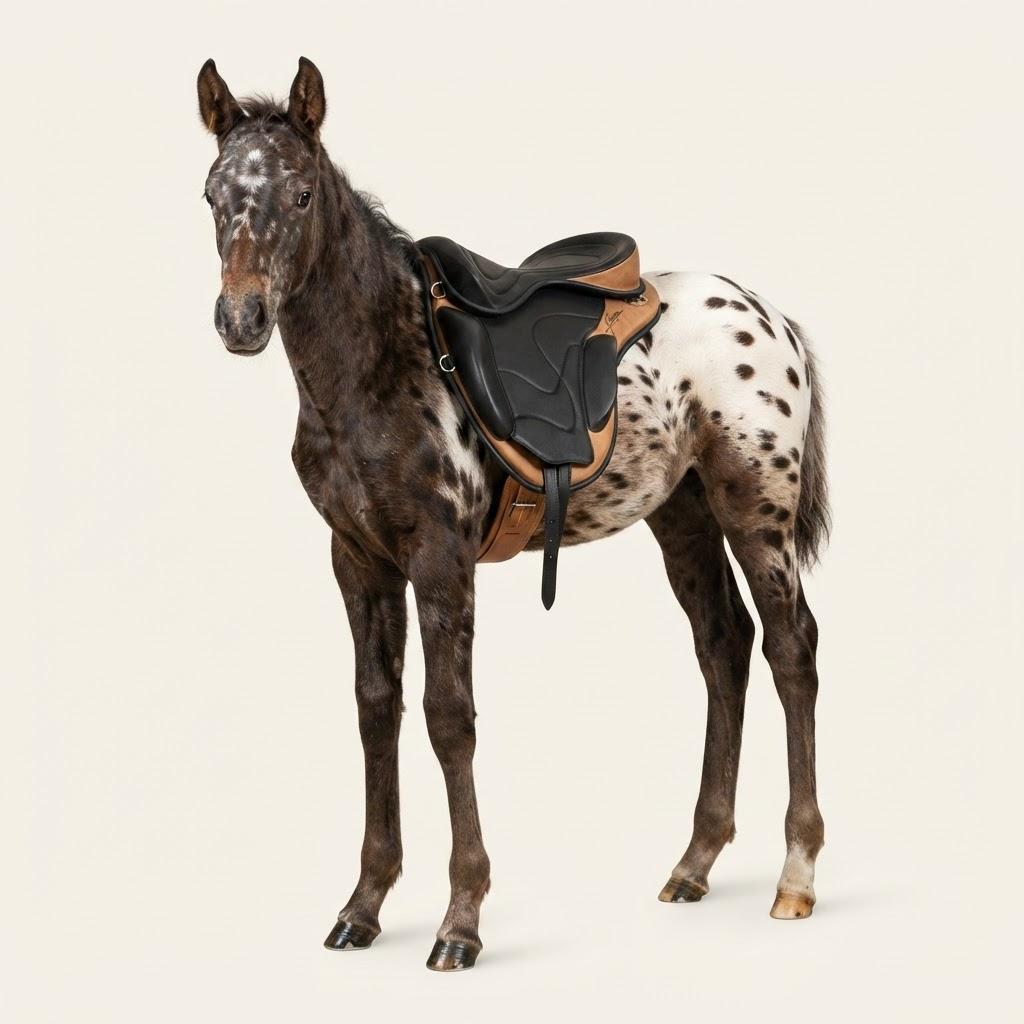 La Freeform su Vento, puledro appaloosa di 3 anni dal dorso ancora in costruzione